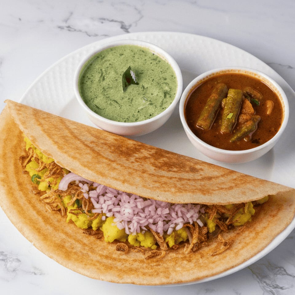 Savor our authentic masala dosa